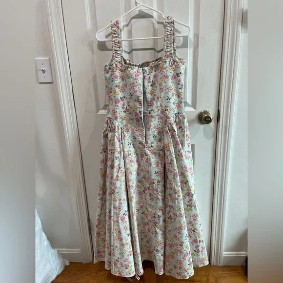 House of CB NWT Dorothy Cotton Dress Pale Blue Meadow - Picture 9 of 9